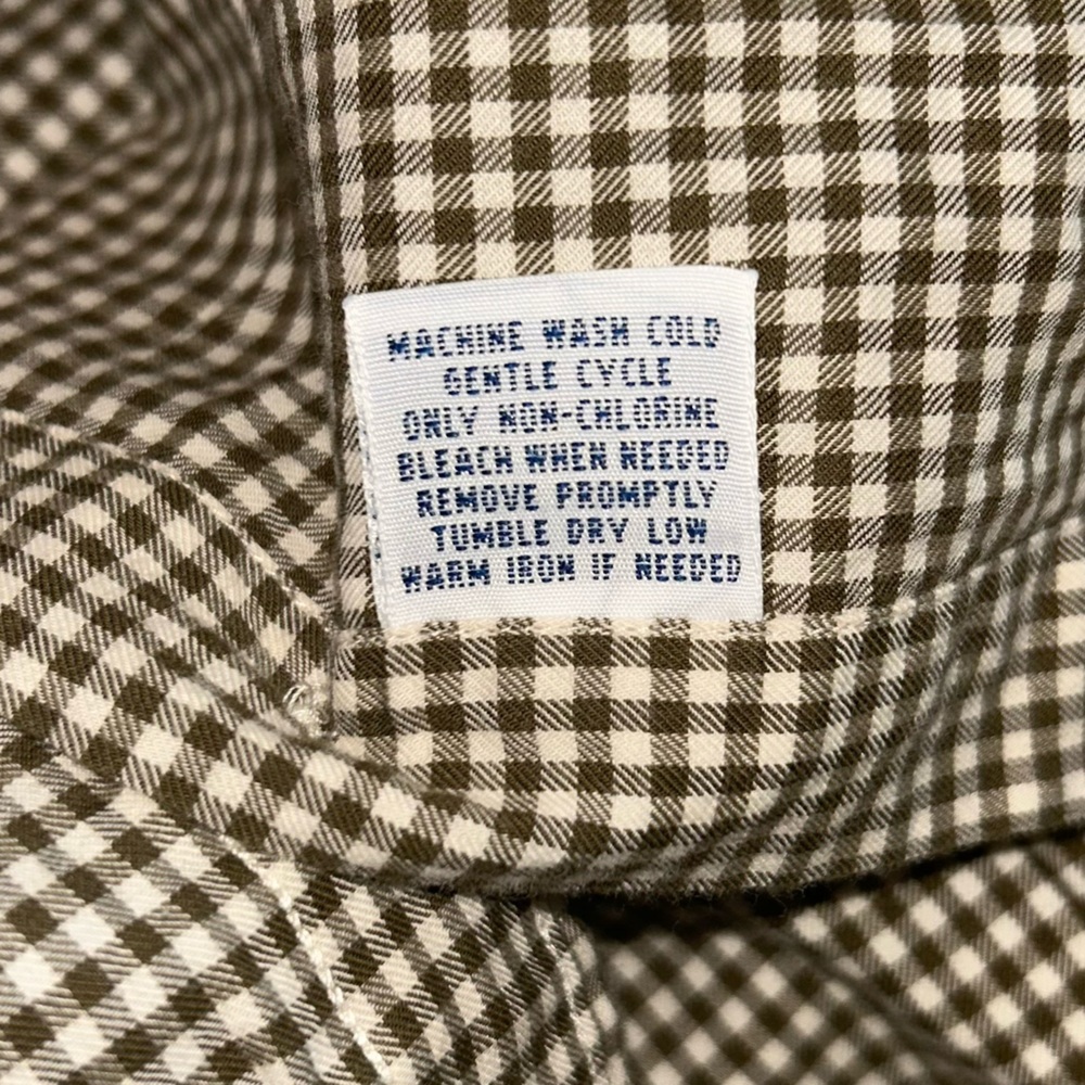 Polo Ralph Lauren mens brown gingham stretch poplin long sleeve shirt size SMALL - Picture 9 of 9